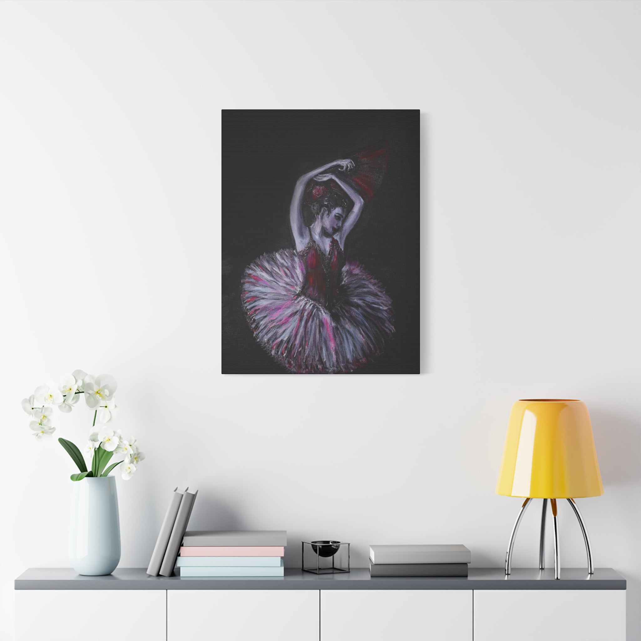 Ballerina Ballet Dancer Matte Stretched Canvas Art