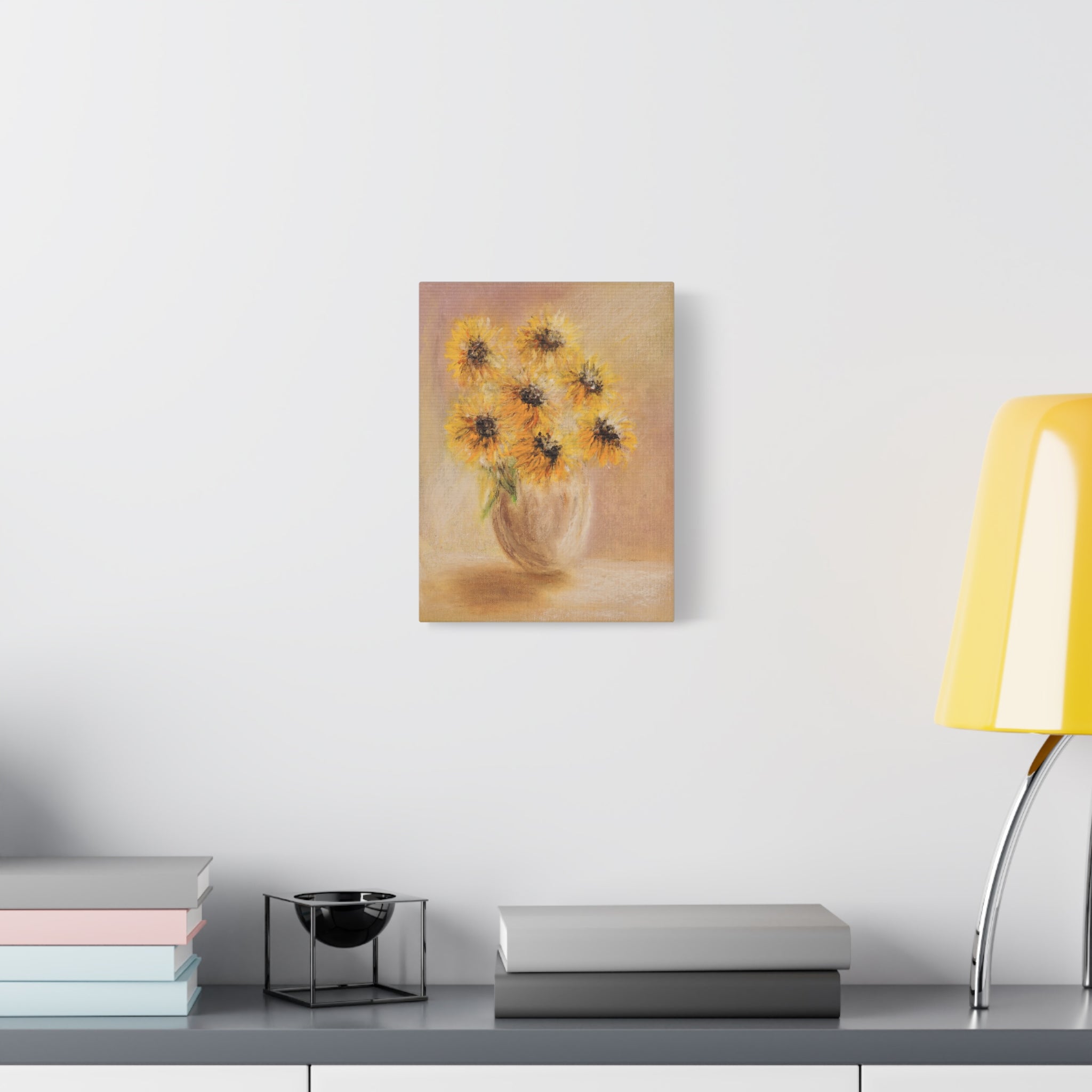Sunflower Vase Canvas — Matte Stretched Wall Art
