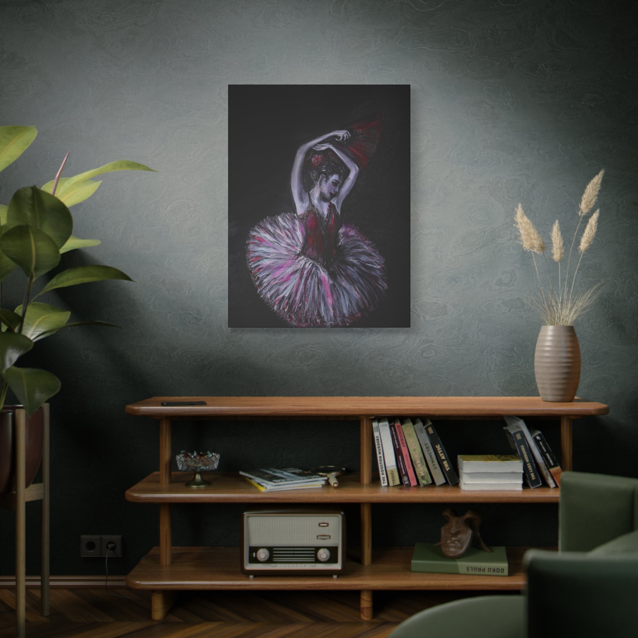 Ballerina Ballet Dancer Matte Stretched Canvas Art